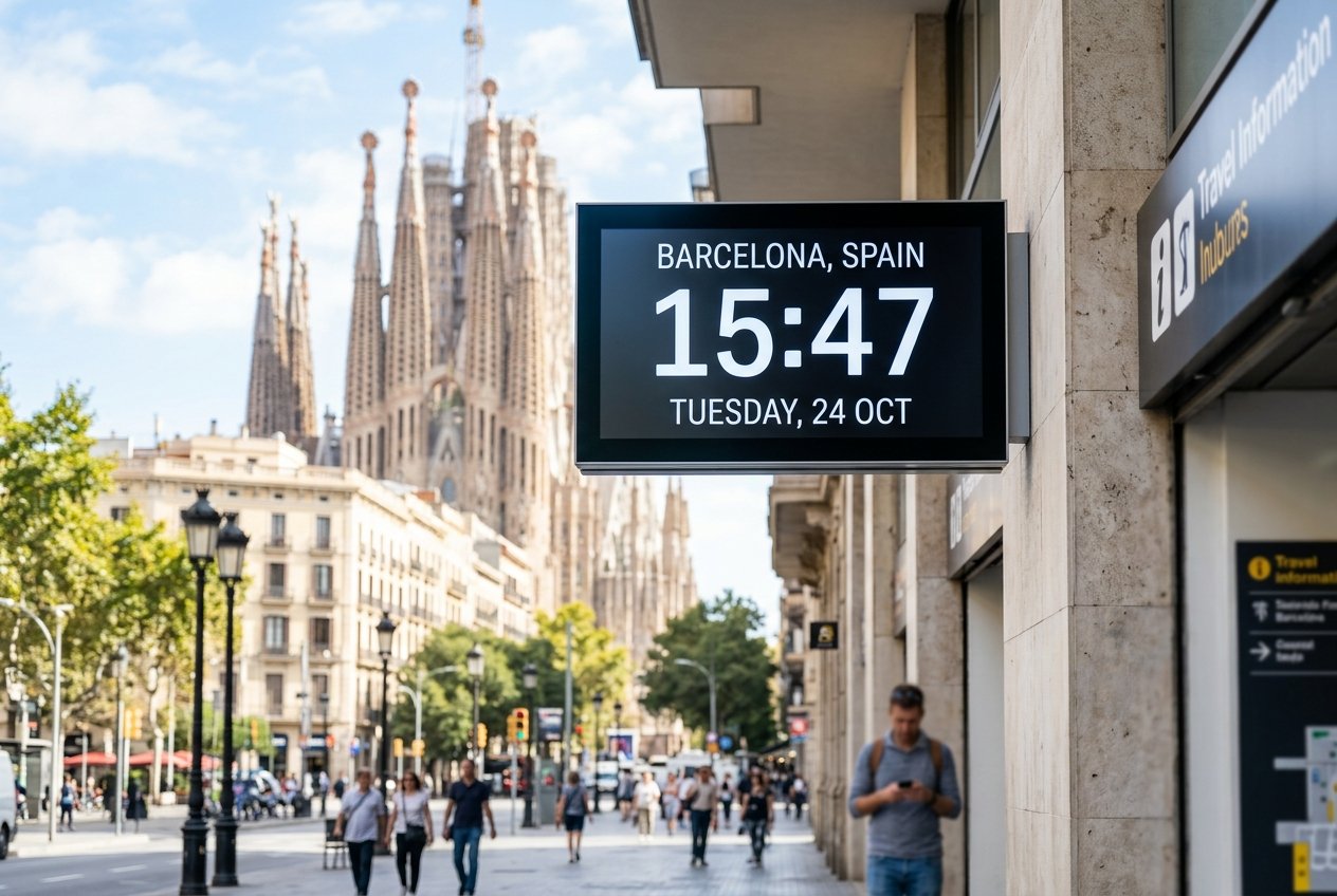 Sådan tjekker du hvad klokken er lige nu i Barcelona